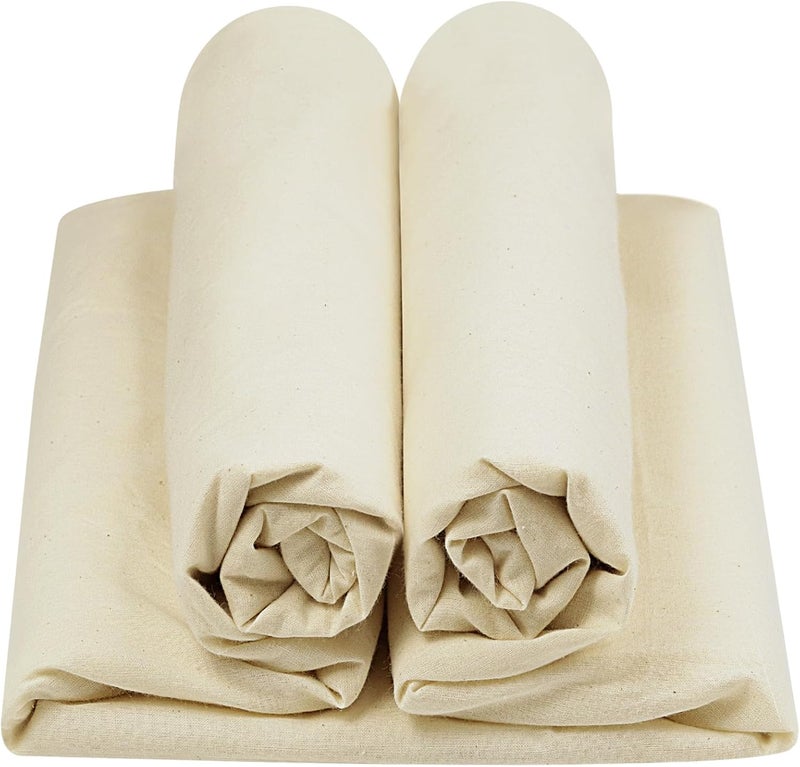 HOTGODEN Light Weight 100% Cotton Muslin Fabric: 63 inch x 2,5,10 Yards Unbleached Muslin Linen Fabric Material for Sewing Material Apparel Cloth - Image 1
